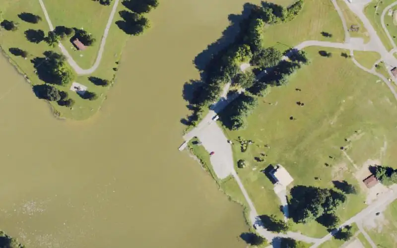 Aerial photo of the area around A.J. Jolly Park, Campbell County