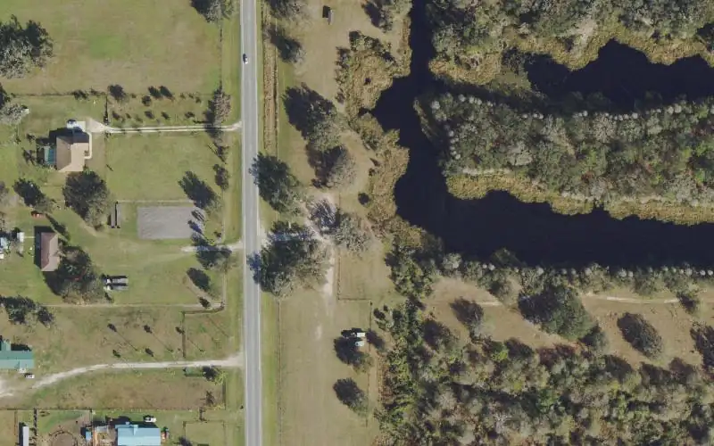 Aerial photo of the area around Alafia River State Park - North Lakes Kayak Access, Hillsborough County