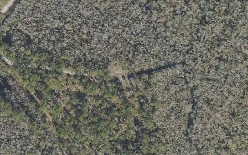 Aerial photo of the area around Apalachicola River Wildlife and Environmental Area - Misfit Landing Boat Ramp, Gulf County