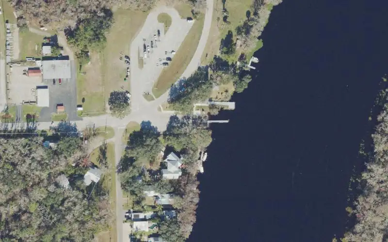 Aerial photo of the area around Astor - Butler Street Public Boat Ramp, Lake County