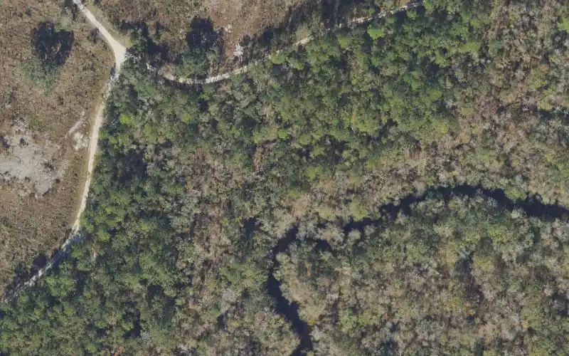 Aerial photo of the area around Aucilla River Mile 27.4 - Herndon's Landing Primitive Boat Access (Very Small Boats or Canoes Only), Jefferson County
