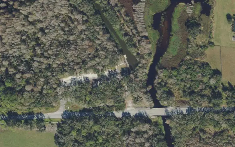 Aerial photo of the area around Baker Creek Public Boat Ramp (Closed at Night), Hillsborough County