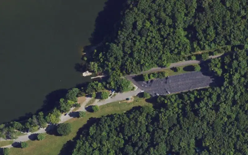 Aerial photo of the area around Beaver Creek Ramp BRL, Barren County