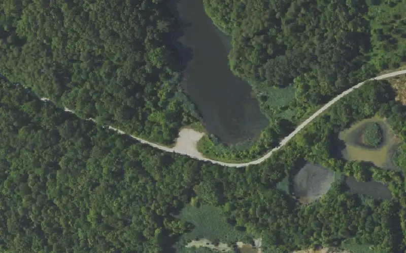 Aerial photo of the area around Beaver Pit, Ohio County