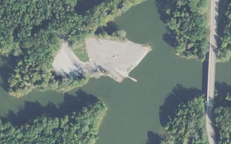 Aerial photo of the area around Beech River - Perryville, Decatur County