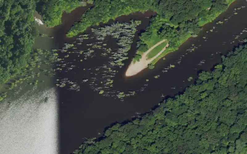 Aerial photo of the area around Big Turner Lake 1, Ballard County