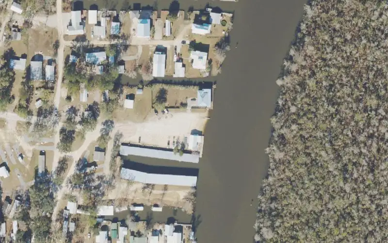 Aerial photo of the area around Black Creek Lodge, Walton County