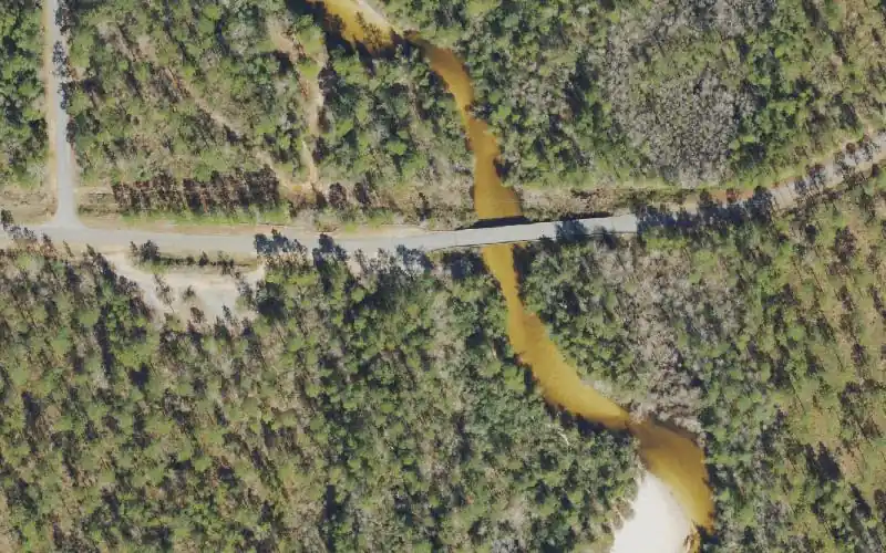 Aerial photo of the area around Blackwater River State Forest - Big Juniper Creek - Indian Ford Take Out, Santa Rosa County