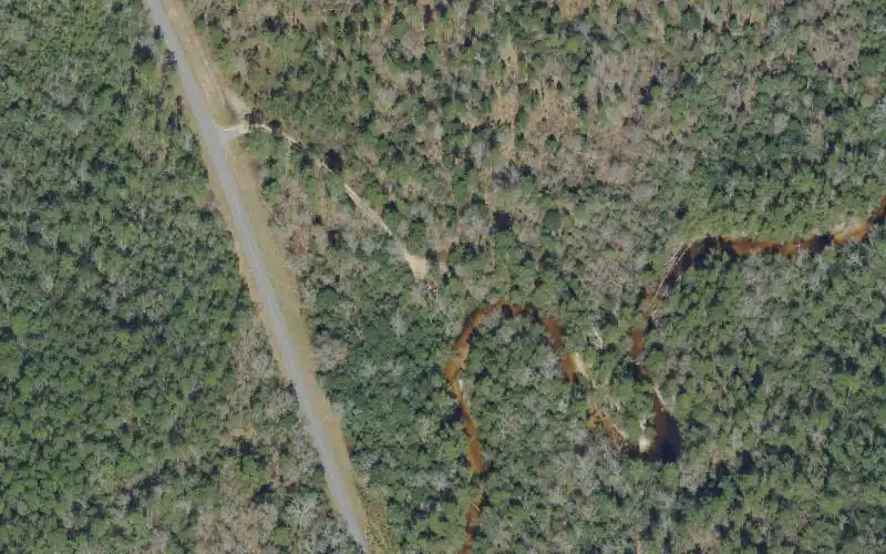 Aerial photo of the area around Blackwater River State Forest - Sweetwater Creek - Sandy Landing, Santa Rosa County