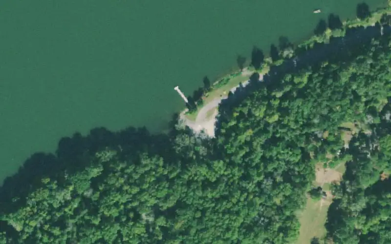 Aerial photo of the area around Booker T. Washington State Park, Hamilton County