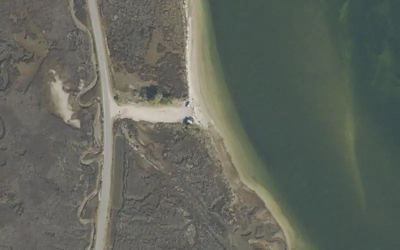 Aerial photo of the area around Bottoms Road Primitive Access (Closed - Blocked), Wakulla County