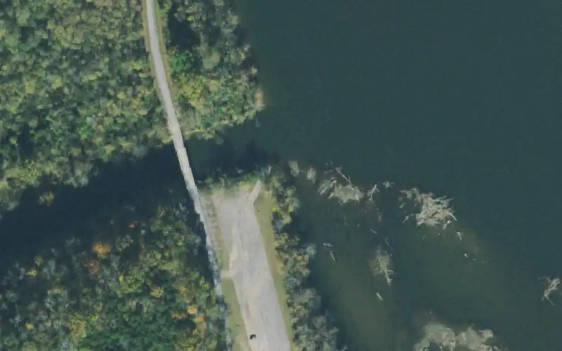 Aerial photo of the area around Brimstone Creek, Jackson County