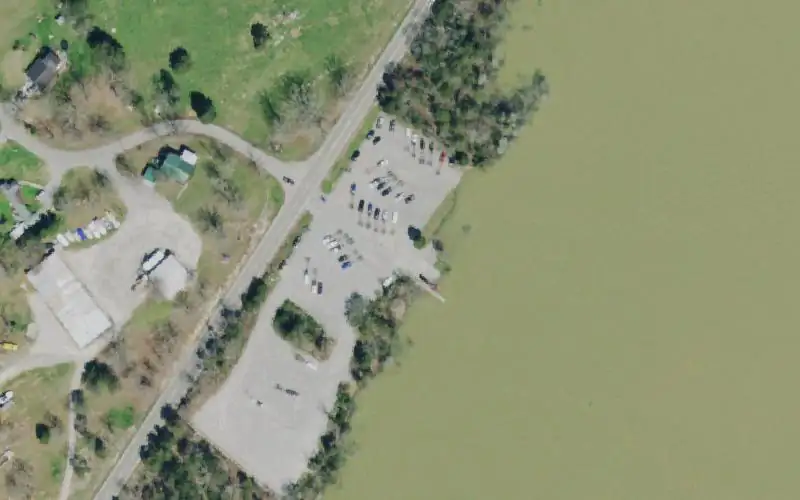 Aerial photo of the area around Brogran's Access Area, Claiborne County