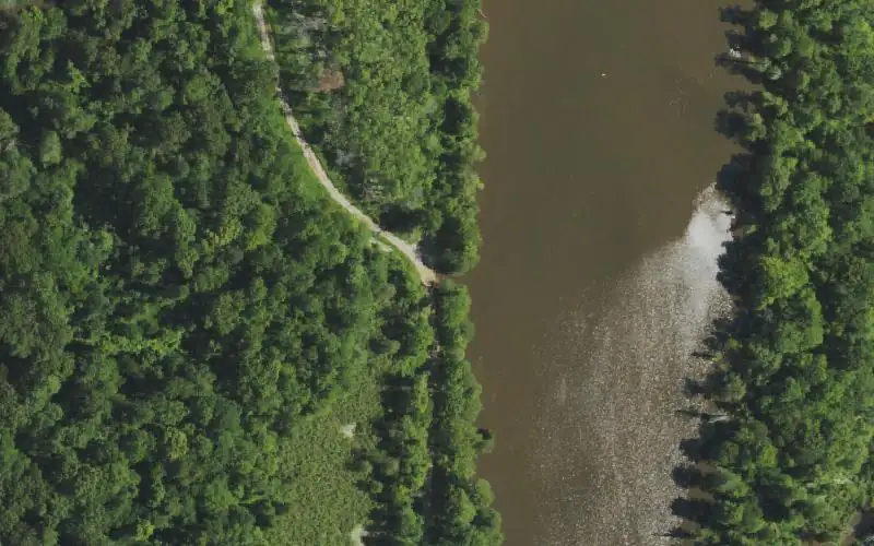 Aerial photo of the area around Buck Lake, Ballard County