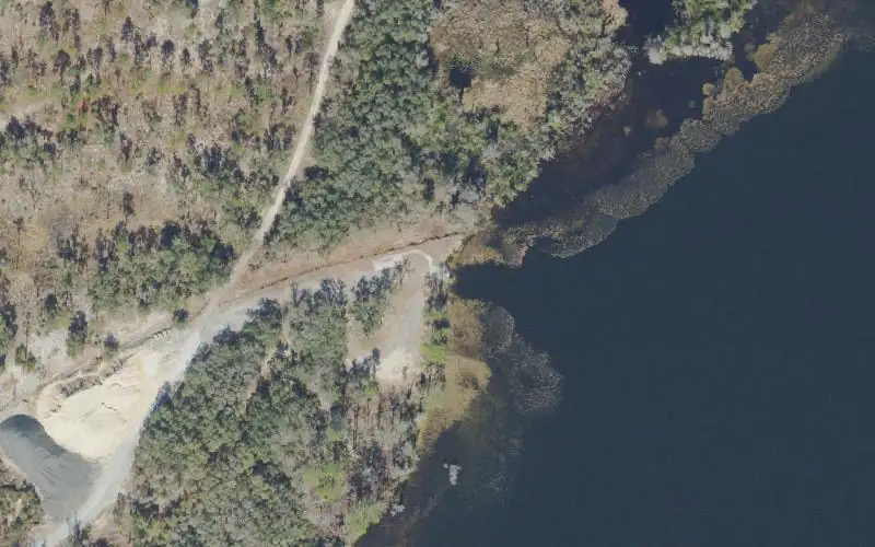 Aerial photo of the area around Camp Blanding FMA - Lowery Lake Boat Ramp (Saturday & Sunday Mornings Only), Clay County