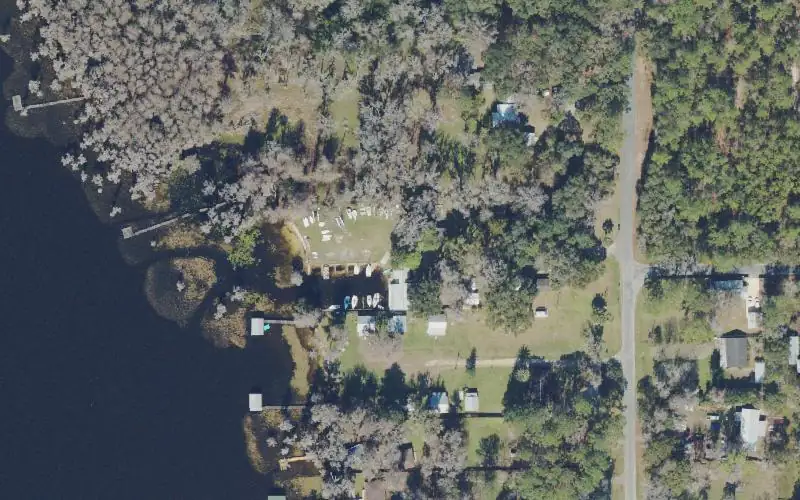 Aerial photo of the area around Camp Mckinney, Bradford County