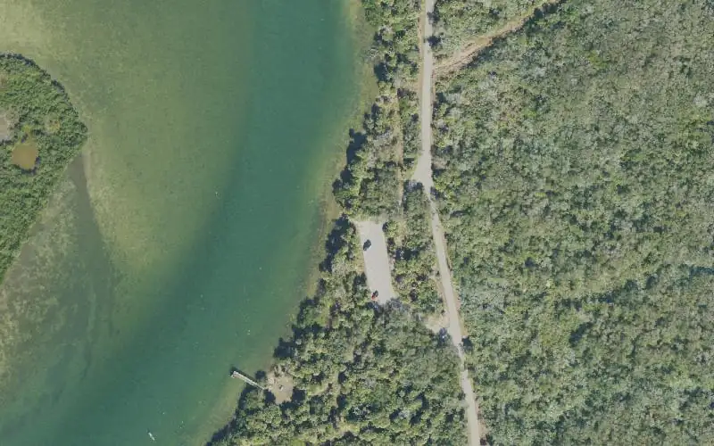 Aerial photo of the area around Canaveral National Seashore - Eldora Parking Lot #7 Kayak Access, Volusia County