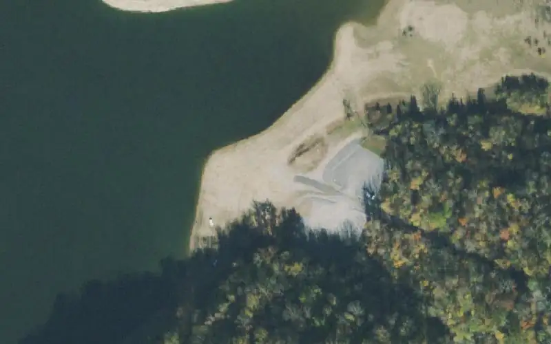 Aerial photo of the area around Cane Hollow, White County
