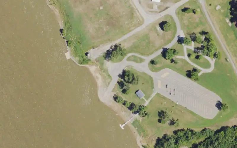 Aerial photo of the area around Caseyville, Union County