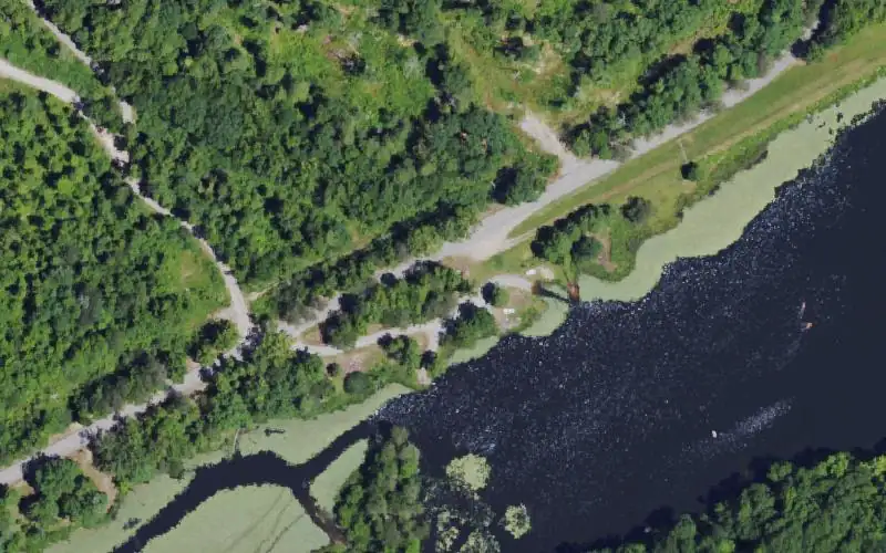 Aerial photo of the area around Chenoa Lake Ramp, Bell County