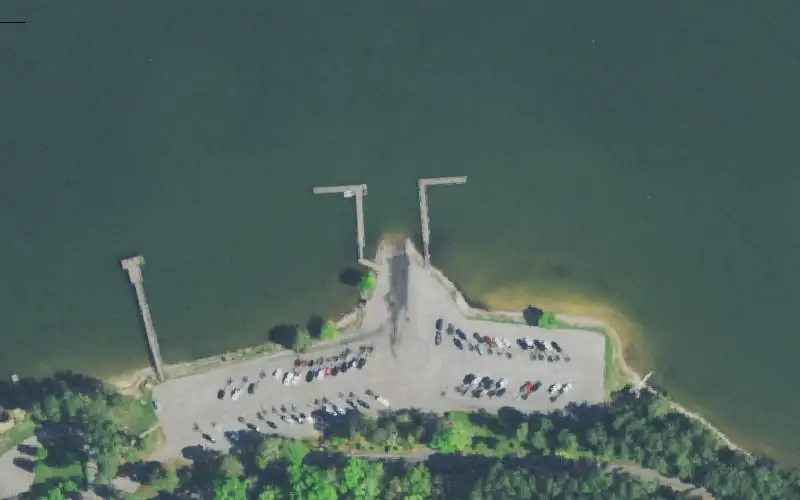 Aerial photo of the area around Chester Frost Park, Hamilton County