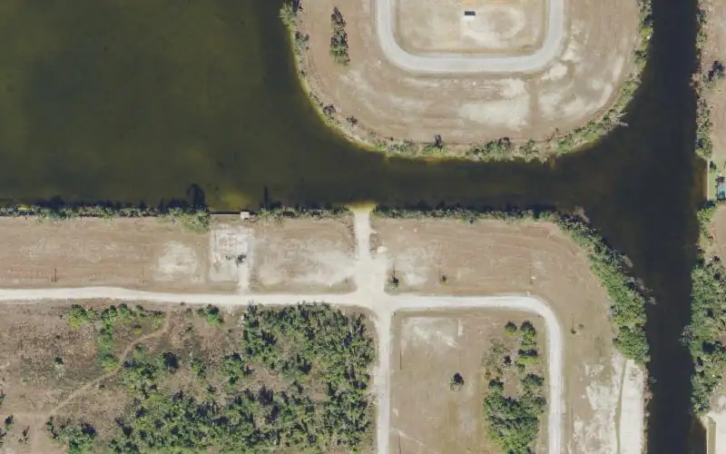 Aerial photo of the area around City of Cape Coral - Primitive Boat Ramp - 921 NW 27th Street, Lee County