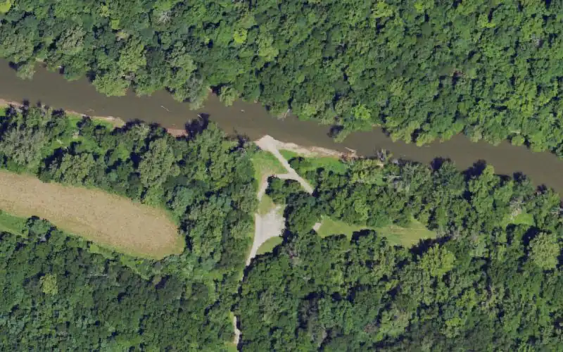 Aerial photo of the area around Clay WMA, Nicholas County
