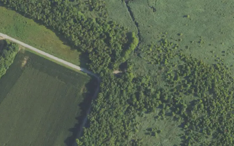 Aerial photo of the area around Clear Creek Ramp, Hopkins County