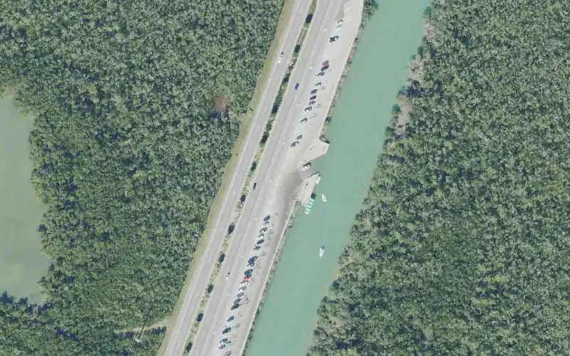 Aerial photo of the area around Collier Boulevard Boating Park, Collier County
