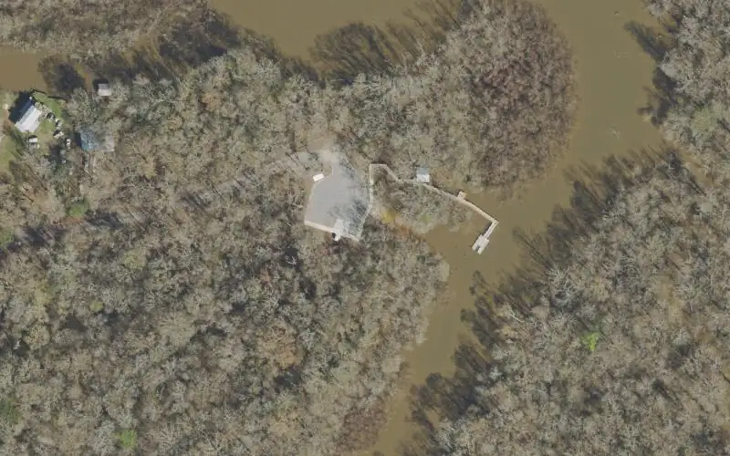 Aerial photo of the area around Commander's Landing, Walton County