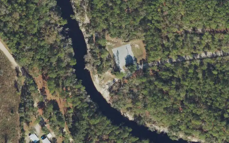 Aerial photo of the area around Cone Bridge Road Boat Ramp, Columbia County
