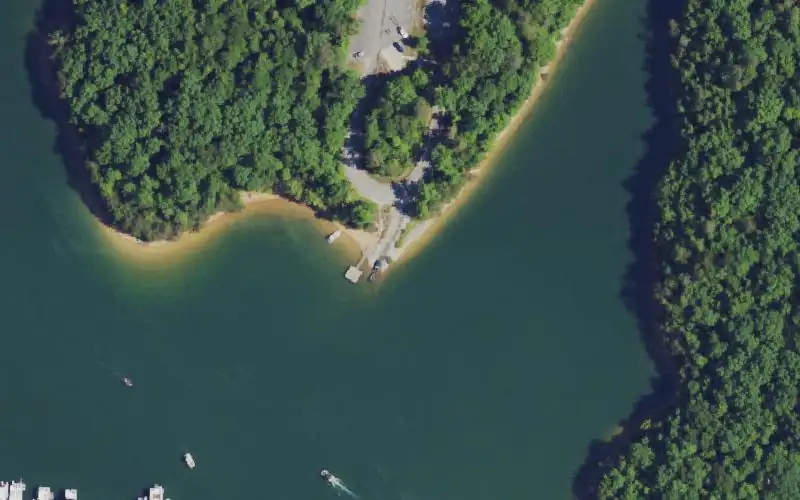 Aerial photo of the area around Craigs Creek Ramp LRL, Laurel County