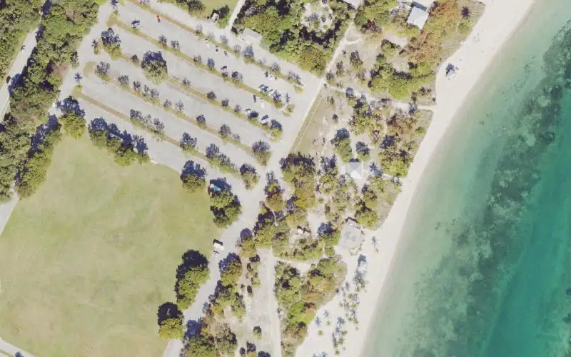 Aerial photo of the area around Crandon Park Beach - Miami Kite Boarding Water Sports Concession (RESTRICTIONS APPLY), Miami-Dade County