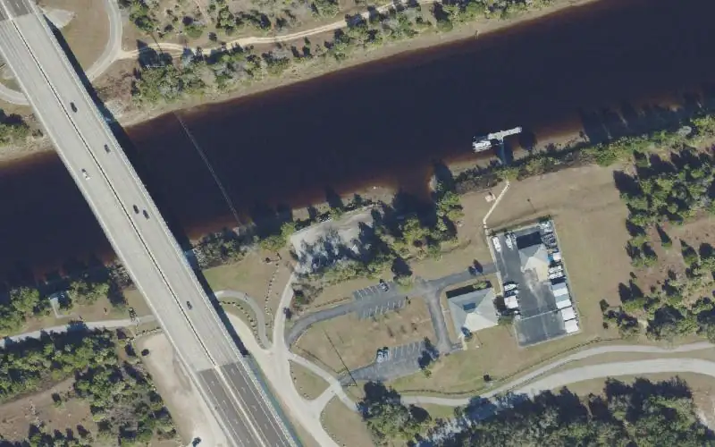 Aerial photo of the area around Cross Florida Greenway - Withlacoochee Barge Canal Boat Ramp, Citrus County