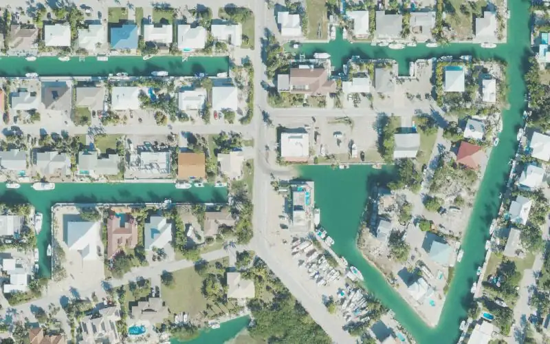 Aerial photo of the area around Cudjoe Gardens Marina And Dive Center (No Onsite Parking for Trailers), Monroe County