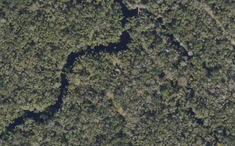 Aerial photo of the area around Dead River Park Canoe Landing - South (Hillsborough River), Hillsborough County