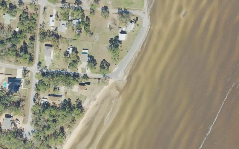 Aerial photo of the area around Dickerson City Public Boat Ramp (NO PARKING), Santa Rosa County