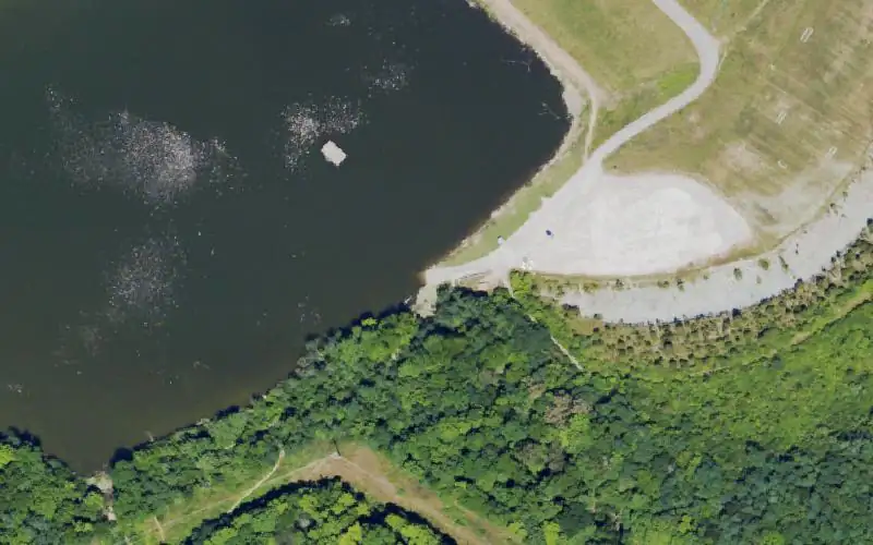 Aerial photo of the area around Doe Run Ramp, Kenton County