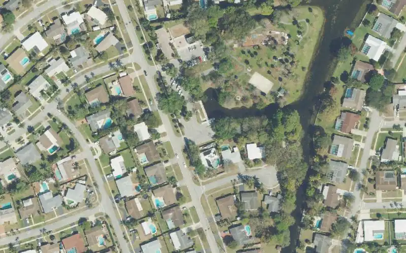 Aerial photo of the area around Donaldson Park (Small Boats), Broward County