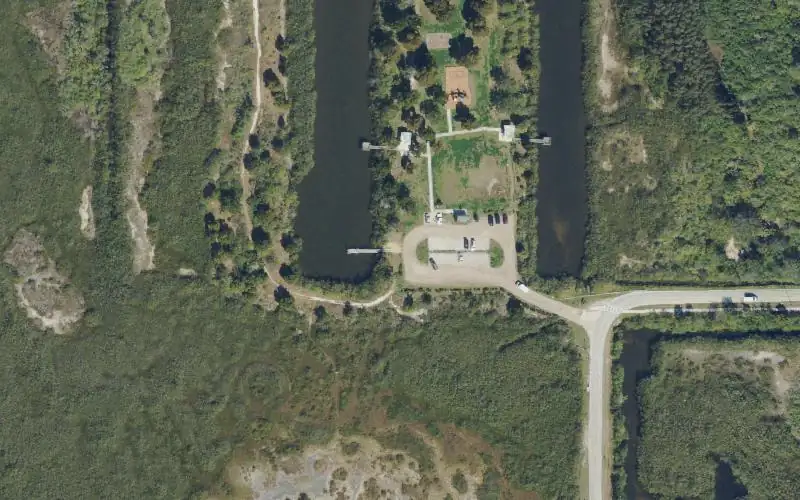 Aerial photo of the area around Eagle Point Park - Kayak Launch, Pasco County