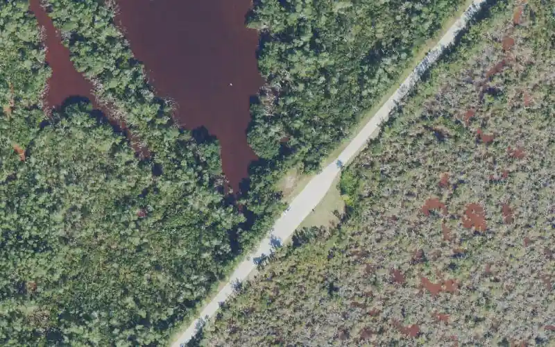 Aerial photo of the area around Everglades National Park - Coot Bay Pond Canoe Trail, Monroe County