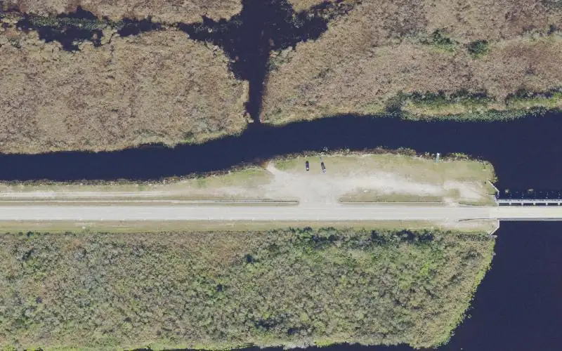 Aerial photo of the area around Everglades WMA - Tamiami Trail (Mile 30.6) at S-12-D, Miami-Dade County