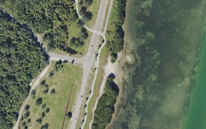 Aerial photo of the area around Fort Desoto Park - Madelaine Key Paddlecraft Access - North, Pinellas County