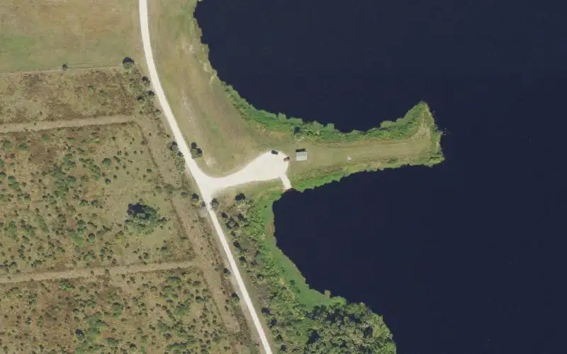 Aerial photo of the area around Fort Drum Marsh Conservation Area, Indian River County