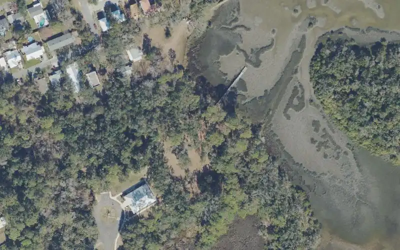 Aerial photo of the area around Fort Mose Historic State Park - Kayak Launch Dock, St. Johns County
