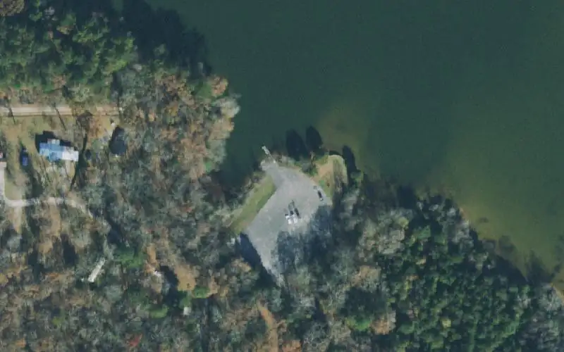 Aerial photo of the area around Franklin County Boat Ramp, Franklin County