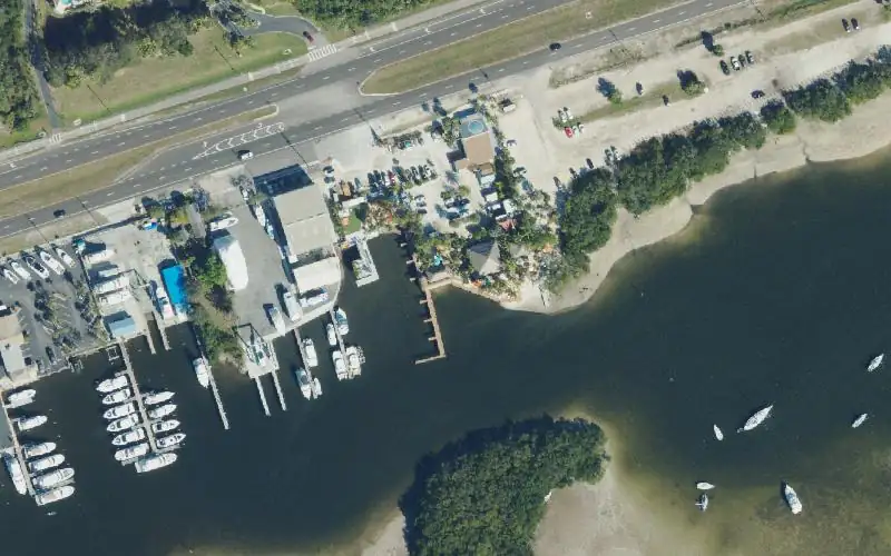 Aerial photo of the area around Gandy Bridge Marina (Ramp Closed), Pinellas County