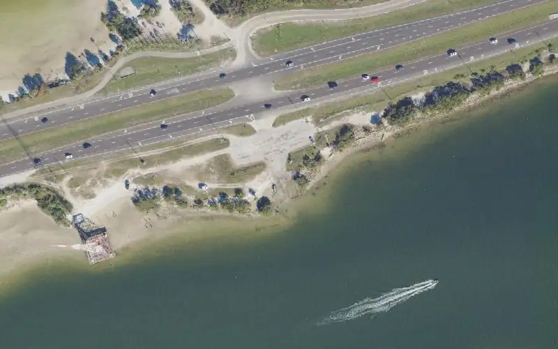Aerial photo of the area around Gandy Wayside Park (Bad Condition - Small Boats Only), Pinellas County