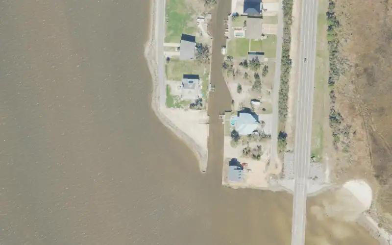 Aerial photo of the area around Garcon Point Public Boat Ramp, Santa Rosa County