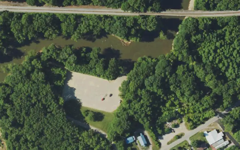Aerial photo of the area around Garrison Ramp, Lewis County